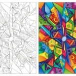 Abstract and Geometric Coloring Pages