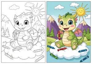 Baby Dragons coloring pages