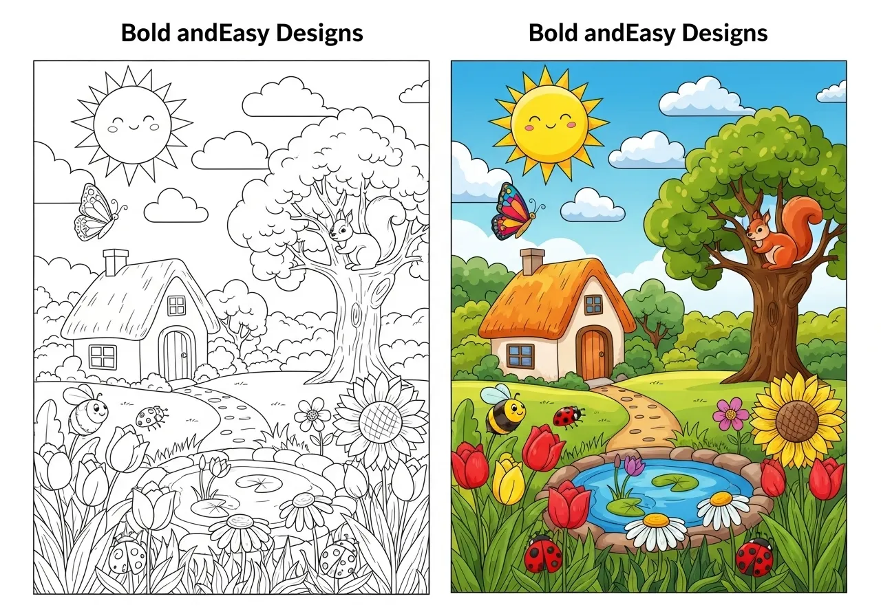 Bold and Easy Designs Coloring Pages