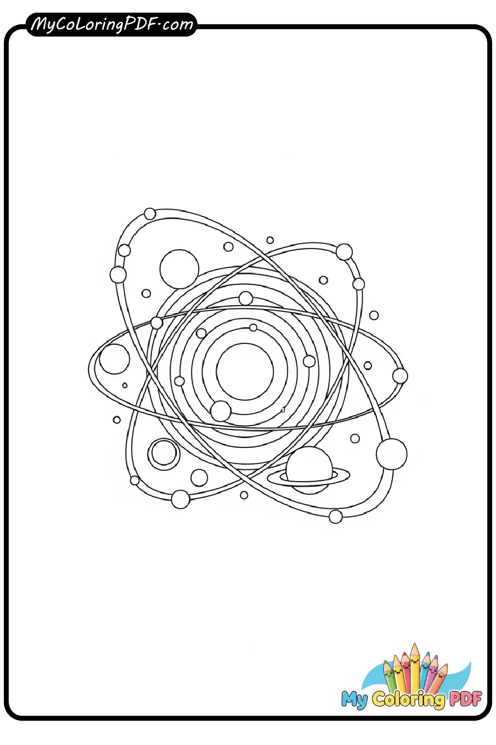 Celestial Geometry Coloring Page