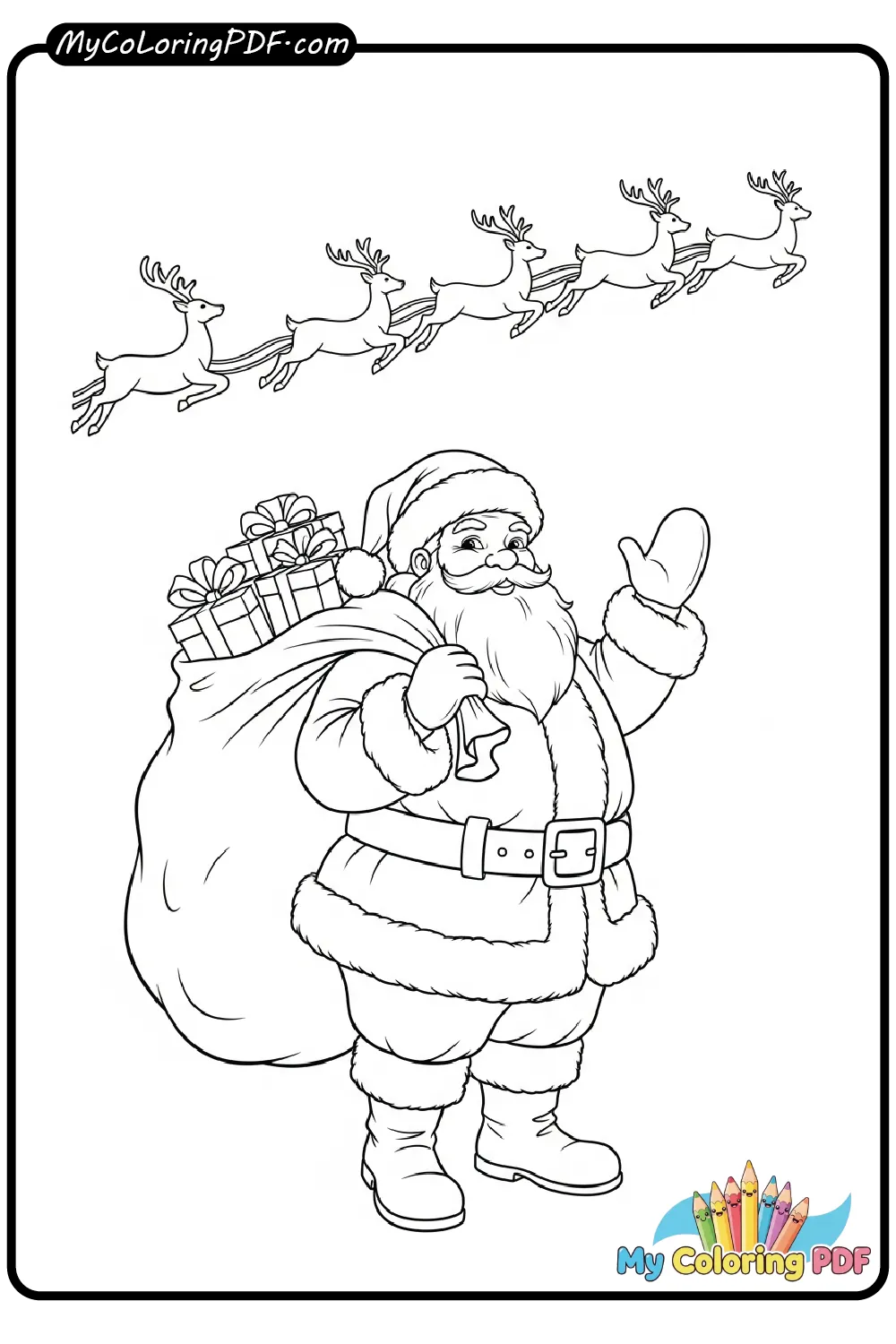 Christmas Santa Claus Coloring Page