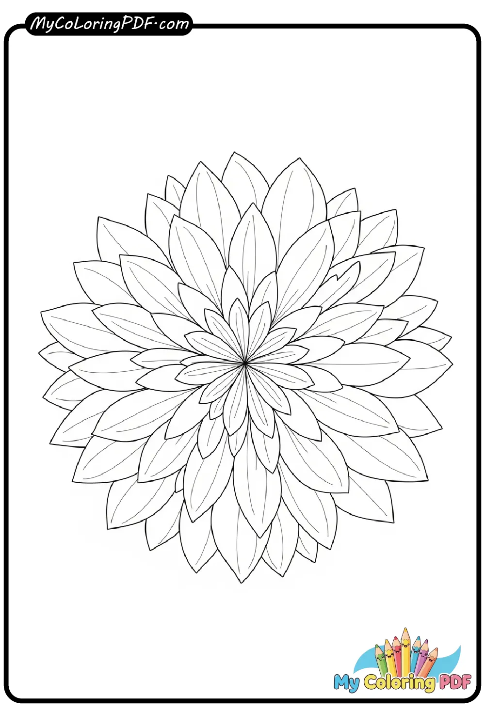 Concentric Petals Coloring Page