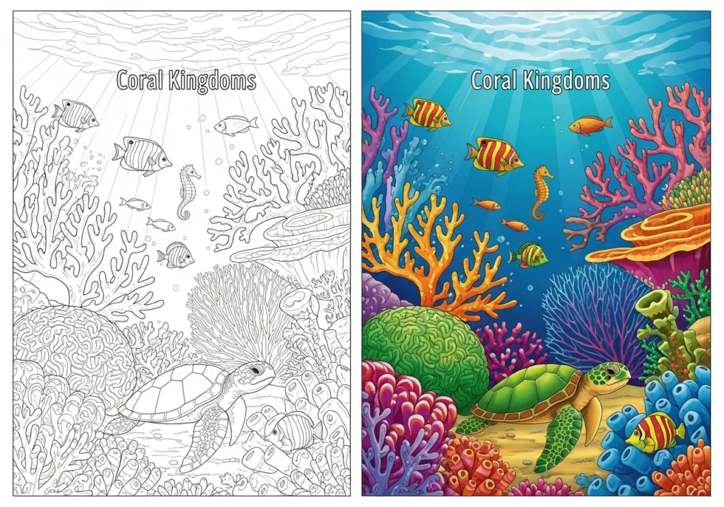 Coral Kingdoms Coloring Pages
