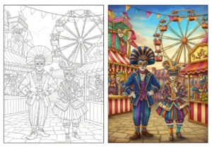 Cultural and Art Coloring Pages