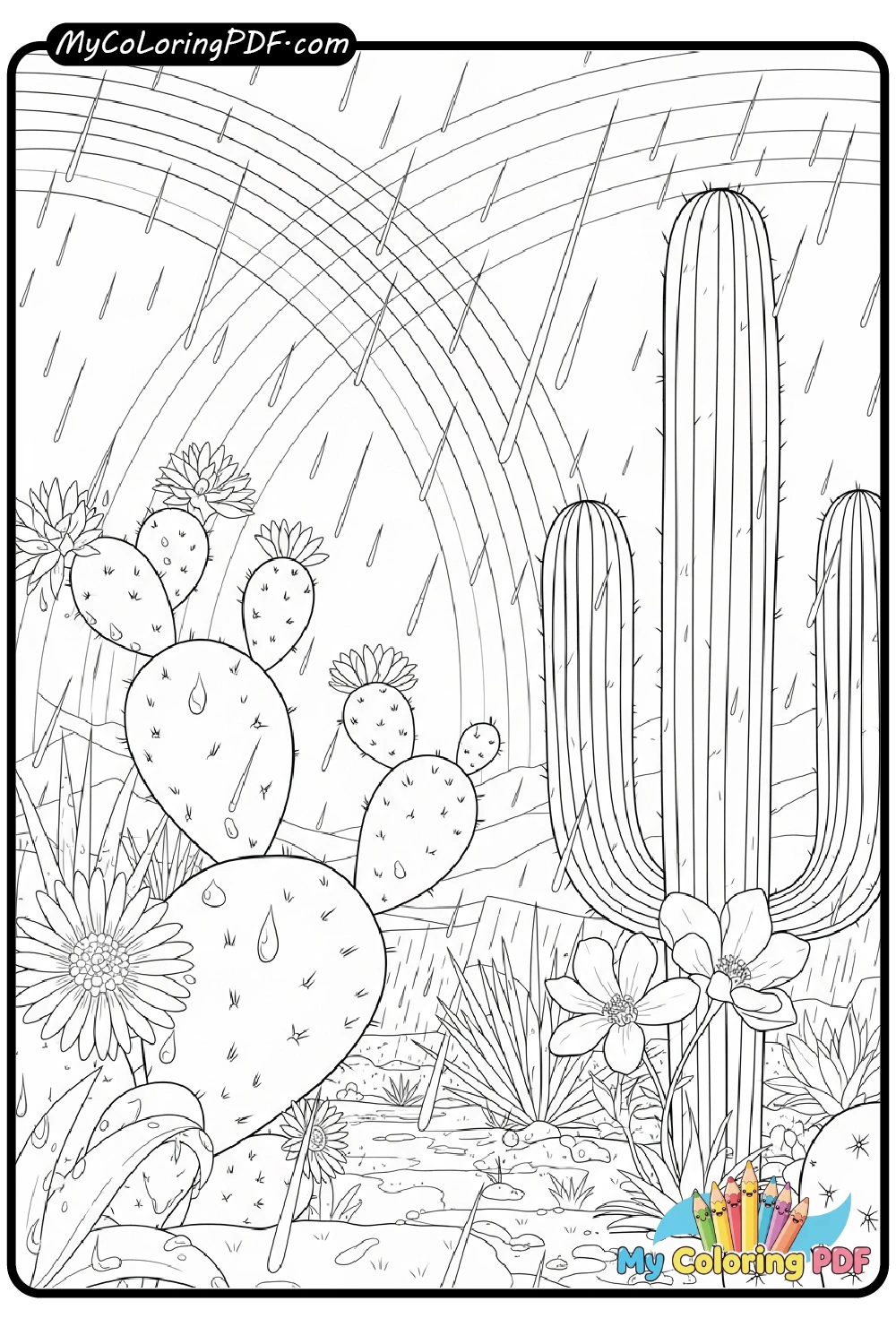 Desert Rain Scene