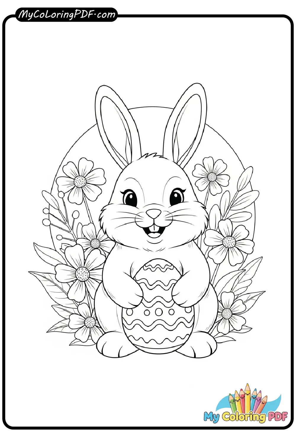 Easter Bunny Coloring Page