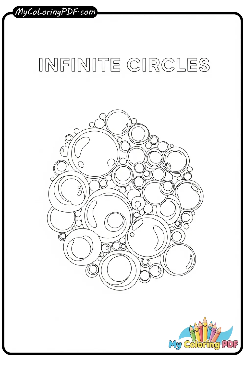 Infinite Circles Coloring Page