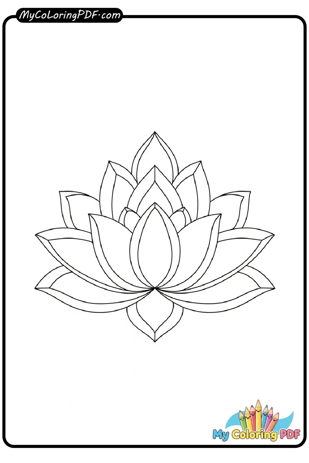 Lotus Geometry Coloring Page