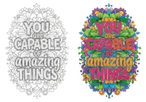 Positive Quotes Coloring Pages