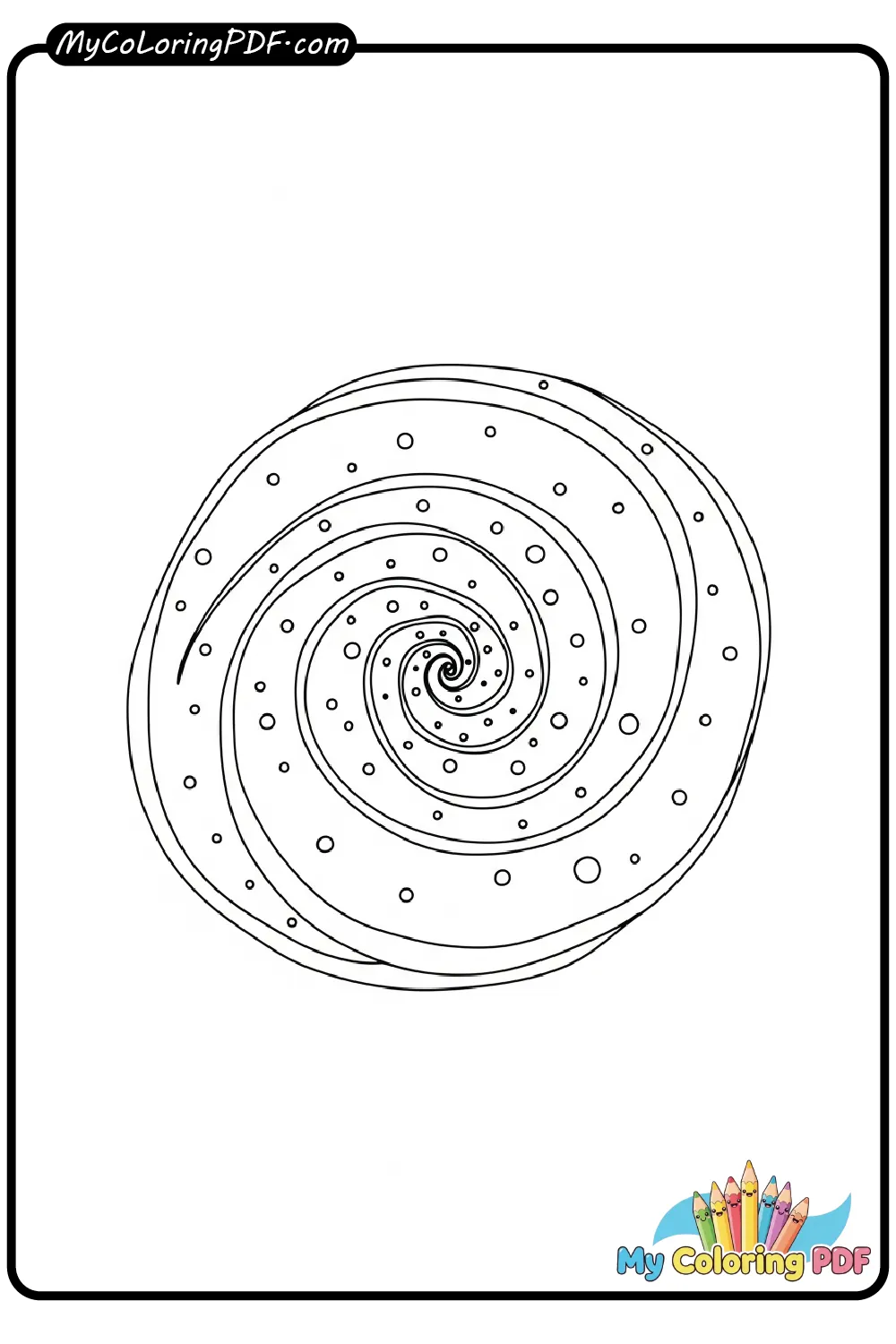 Spiral Galaxy Pattern Coloring Page