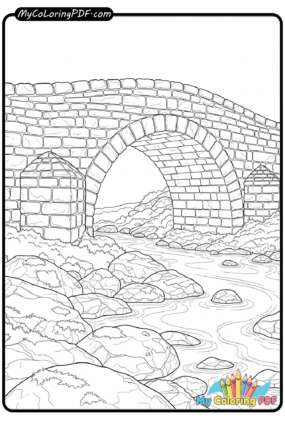Stone Bridge Over Stream