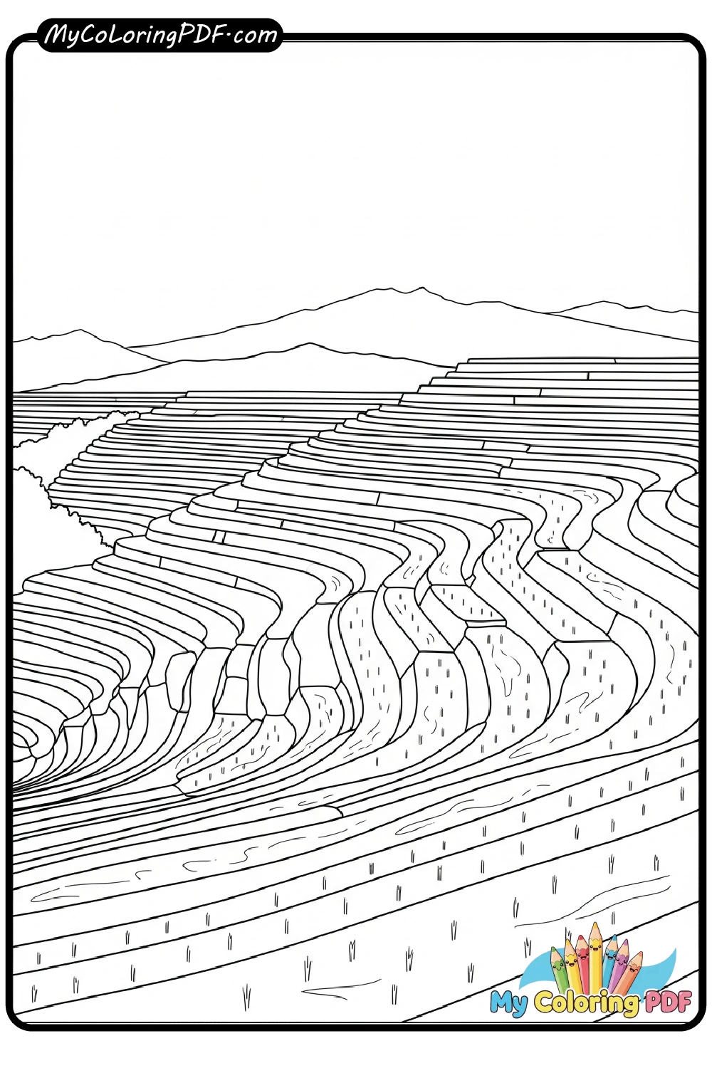 Sunset Over Rice Terraces