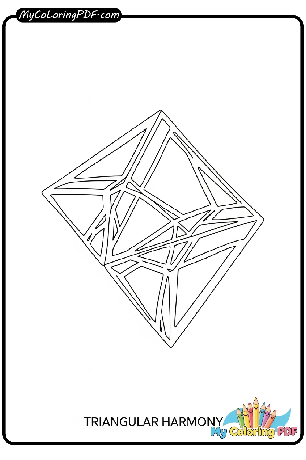 Triangular Harmony Coloring Page